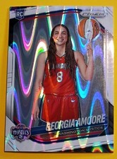 2025 Panini WNBA Prizm Georgia Amoore #140 White Seismic Variation Mystics RC