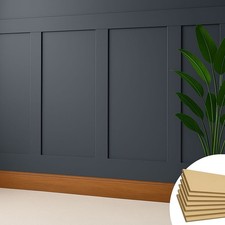 15 Pack Shaker Wall Panelling Kit 10x 100cm & 5x 43cm MDF Slats Paintable DIY