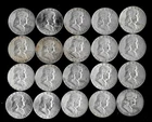 Franklin Half Dollar Roll (20 Coins)  90% Silver (1949-63) Lot A46