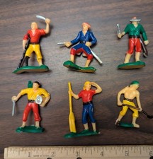 Vintage Marx Warriors of the World Plastic Hard Hand Painted Pirates