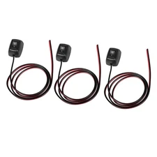 3pack Inline KCD1 Rocker  10A 12V SPST on-Off  Box with Self-Adhesive for8927