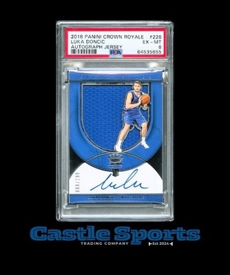 2018 Crown Royale Luka Doncic Silhouettes Jersey Patch Auto /199 SP RPA Rookie