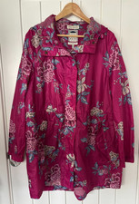 JOULES PINK FLORAL RAIN JACKET SIZE 18.
