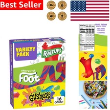Fruit Roll-Ups Gushers Variety Pack Gluten Free Snacks 16 Pouches Kids Fun Treat