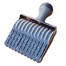 Rubber Number Stamp Roller Date Stamp 11 Digit Symbol Commercial Calendar Time