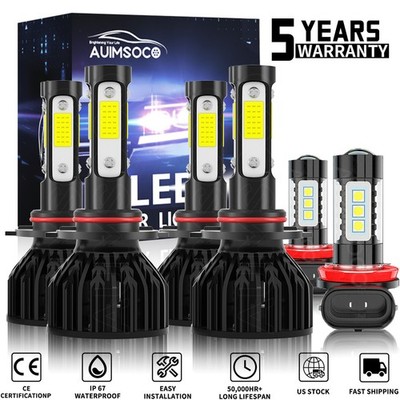 For Mitsubishi Lancer 2008-2017 Combo LED Headlight High/Low Beam Fog Light Bulb