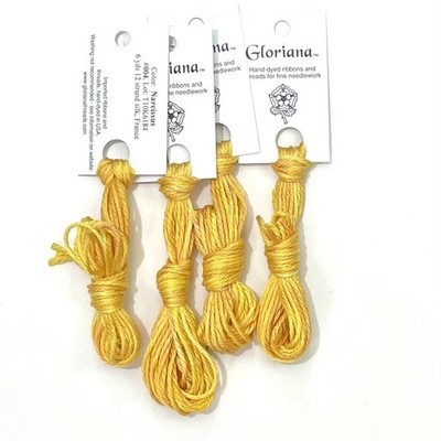 Gloriana 12 ply Silk floss thread cross stitch ndlpnt 4 skeins Narcissus #004