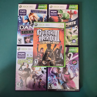 Xbox 360 Kinect CIB 4-Game Lot: Motion Sports, Dance Paradise, Dance Central 2