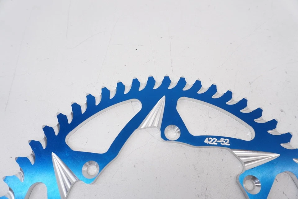 Piñón trasero KX250F KX450F Vortex 52T azul aluminio 422-52 Kawasaki M62 Foto 3 de 4