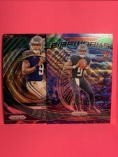 2024 Panini Prizm Fireworks & Portals Michael Penix Jr Atlanta Falcons Rookie L…