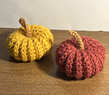 Crochet Pumpkin Amigurumi LOT 2 . Excellent Autumn Halloween Decor. Handmade