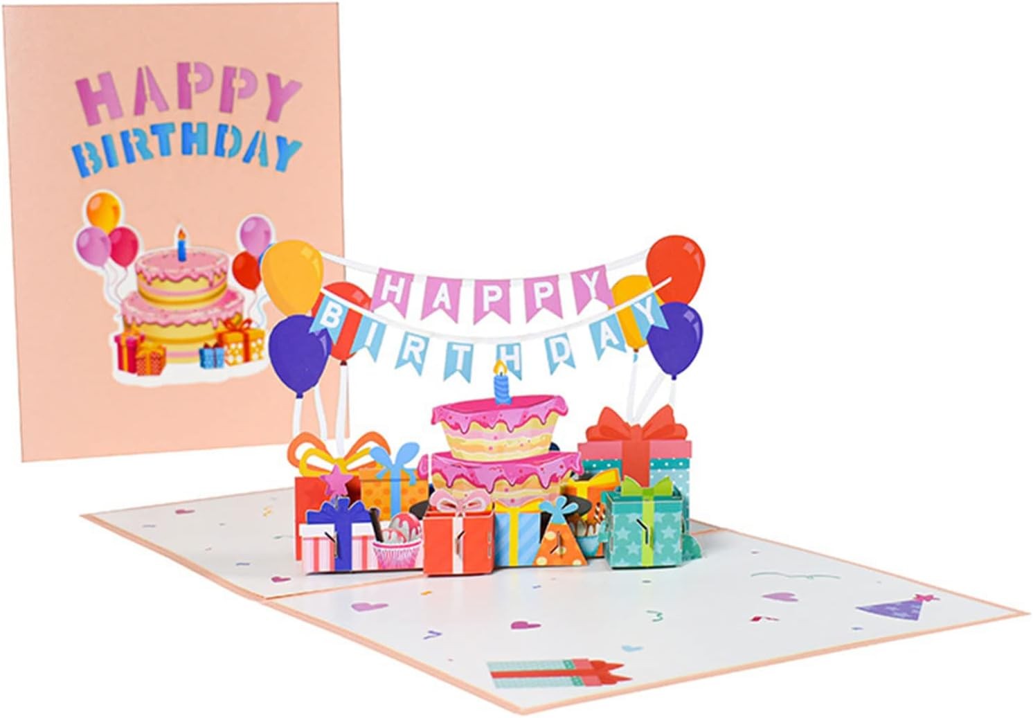 Brightfeel Flag Pulling Birthday Party 3D Pop Up Greeting Card - White - Image 2