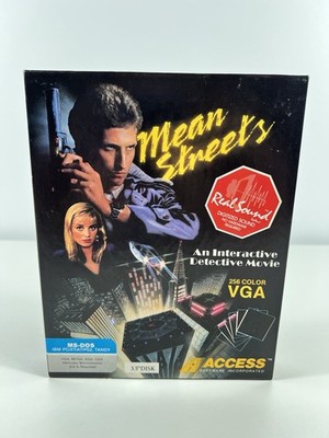 Mean Streets (PC MS DOS, 1989) Six 5 1/4'' Floppy Disc Set *NO MANUAL ~ UNTESTED