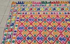 Rare Hand Embroidered Needlework Vintage Bedsheet Textile Wall Hanging 8 x 8 Ft — photo 8