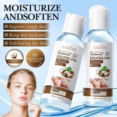 SADOER Kokosnuss Peeling Lotion Feuchtigkeitsspendend Anti Falten Anti-Aging Whitenin