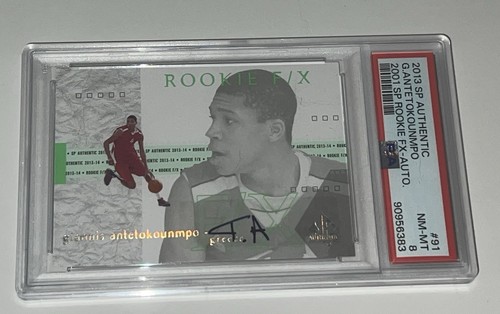Giannis Antetokounmpo [2001 SP Rookie FX Autograph] #91 2013 SP Authentic card
