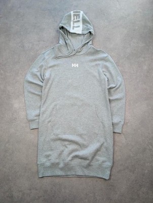 Helly Hansen Hoodie Pullover Damen Small Longline Pulli Grau Logo