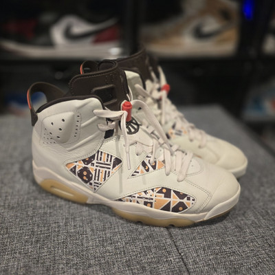 11M Nike  Jordan 6 Quai 54 Men s Basketball Sneakers SAIL BROWN, Gum Sole