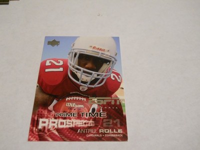 ANTREL ROLLE ROOKIE CARD ARIZONA CARDINALS 2005 UPPER DECK ESPN