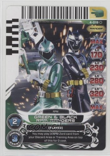 2013 Saban's Power Rangers - Action Card Game Green & Black RPM #4-019 ...