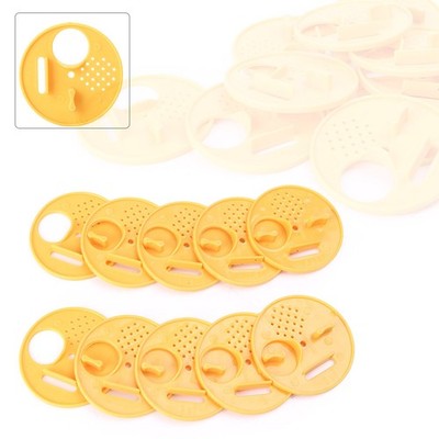12x Plastic Beekeepers Bee Hive Nuc Box Entrance Gates Beekeeping Tool Yellow