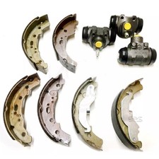 KIT GANASCE FRENO ANTERIORE E POSTERIORE + CILINDRETTI PER APE TM P602 P703