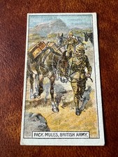 B.A.T. Cigarette Card - Transport Of The World 1917 - Pack Mules, British Army