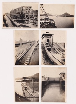 1928 Panamakanal Fotos Lot x6 Schleusentore elektrische Maultiere Technik Versand