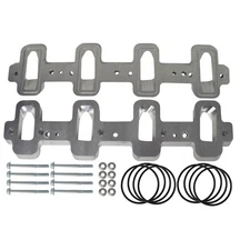 ICT Billet Intake Adapter Plate 551316; Cathedral to Rectangle Port for Chevy LS