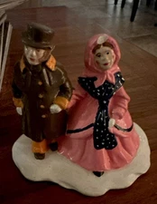Vtg Byron Molds  Winter Man And Woman 3”APPROX small chip