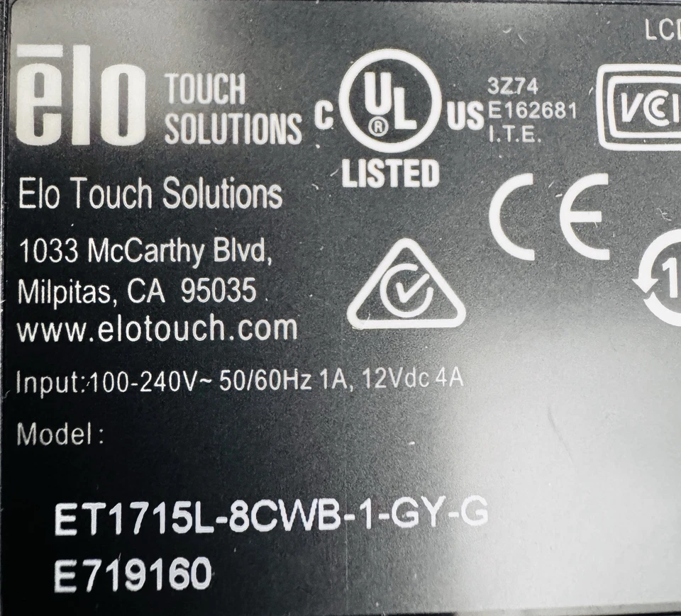 Elo Desktop 1715L IntelliTouch 17" LED Monitor - (E719160) - Image 4 of 4