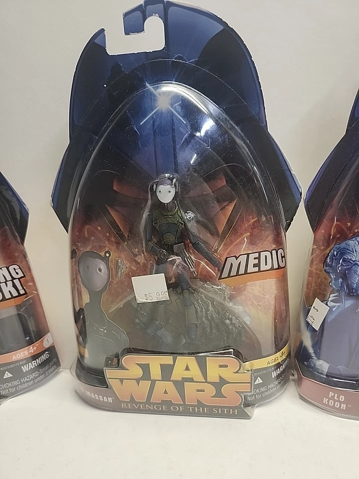 Lote de 3 figuras de acción Star Wars La venganza de los Sith en tarjeta nuevo en paquete envío gratuito Foto 4 de 4