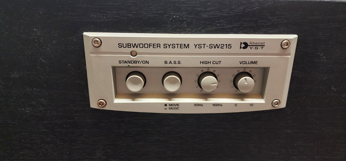 Yamaha Subwoofer YST-SW215 Powered Black Wood Grain 95 Watts | eBay