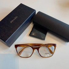 Prada PR 09UV TH 7101 Women Eyeglasses 54-18-140mm- Brown- 100 Authentic