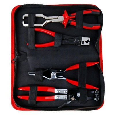4Pcs Practical Hose Clamp Pliers With Storage Case Pneumatic Tool Accessories