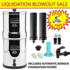 Berkey Travel Berkey Water Filter with 2 Premium Boroux Foundation Black Filters