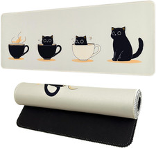 Large Cute Cat Mouse Pad,Kawaii Gaming Mousepads,Anime Mouse Mat with Non-Slip R