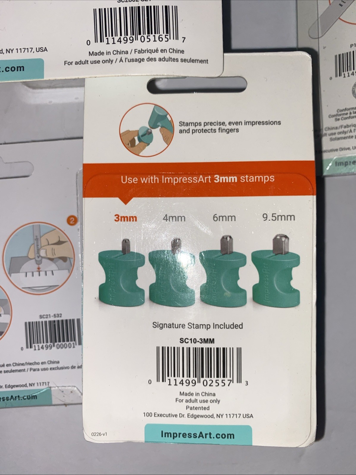 ImpressArt Metal Stamping Lot Marker Guides Storage Case Tape Buffing Blocks Jig