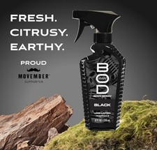 BOD Man Black Body Spray for Men 8 oz 236 mL Fragrance Deodorant