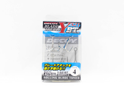 Decoy Y-S21BT Treble Hook Blade Treble Hooks Size 4 (7516)