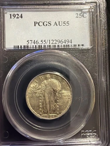 1924 Standing Liberty Quarter, PCGS AU55