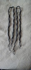 2 hebras de extensiones de cabello onduladas negras falsas de aproximadamente 19 pulgadas de largo
