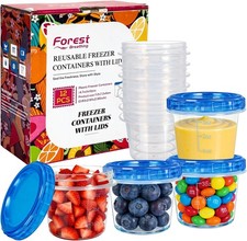 12 Pack 4oz Small Freezer Storage Containers with Twist Lids Airtight, Mini