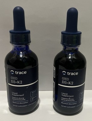 Brand New Lot Of 2 Trace Ionic D3 + K2  Liquid Multivitamin Drops