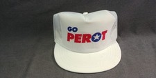 1992 Ross Perot Texas Presidential Race Go Perot Red White Blue Baseball Cap