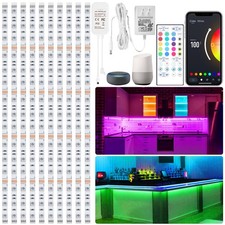 10 PCS 20 Inch Smart RGB Under Cabinet Lights Kit Wireless Color Changing