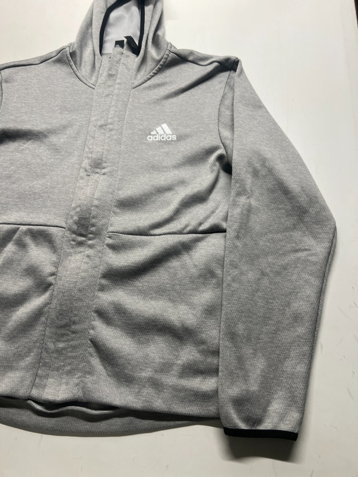 Adidas Team Issue Performance Full Zip Fleece Hoo… - image 3