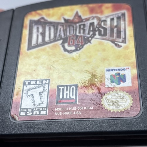 Road Rash 64 (Nintendo 64, 1999) N64 Auténtico Limpio Probado Gris Carrito Variante - Imagen 4 de 10