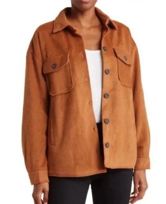 Thread & Supply Oversized Plaid Fleece Shacket Shirt Jacket Women's  Size Small.