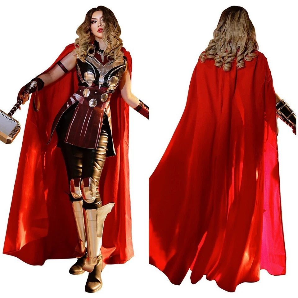 Jane Foster Cosplay Disfraz Conjunto Completo Halloween Mujeres Chaleco Capa Uniforme Foto 3 de 4
